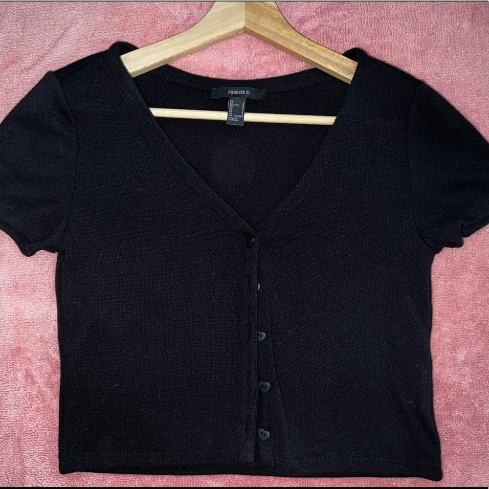 Forever 21 Black Crop Top